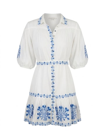 Robe-chemise 'Alessia' Miss June en blanc : devant