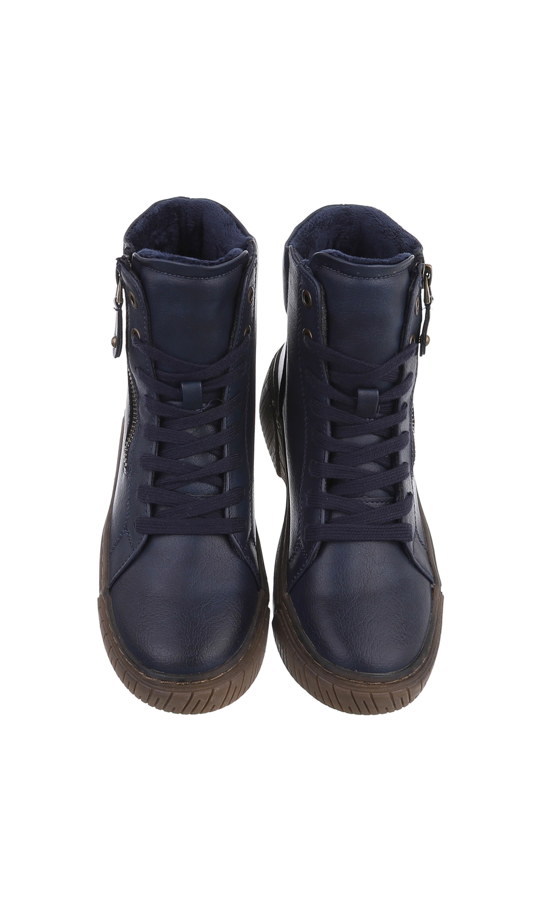 Ital-Design Schnürstiefelette in Blau