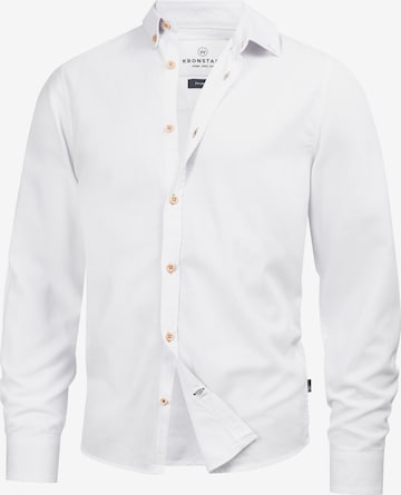 Kronstadt Button Up Shirt ' Johan Diego ' in White: front
