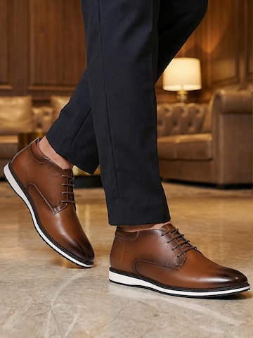 ALLTHEMEN Lace-Up Shoes 'Schutz' in Brown