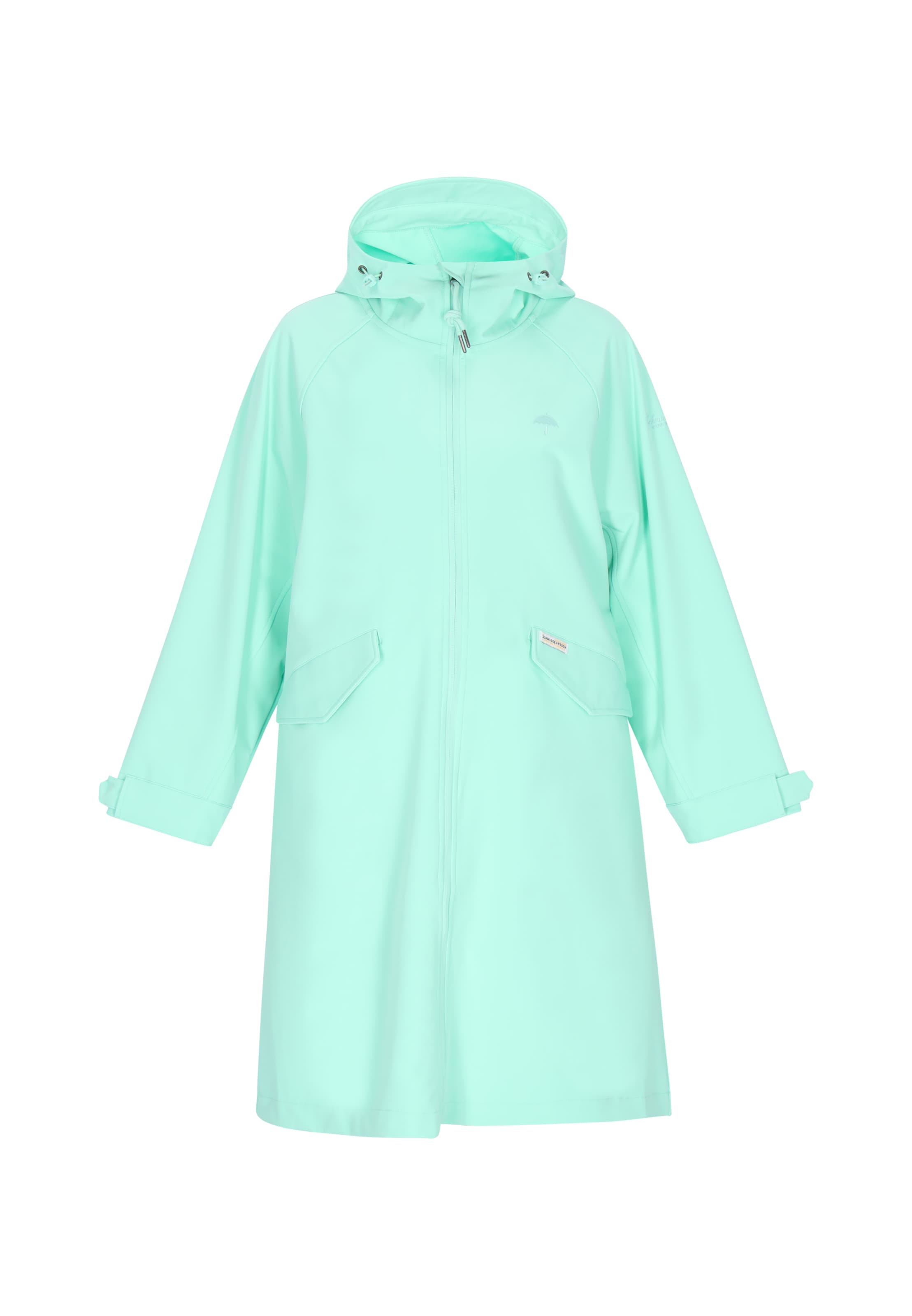 Schmuddelwedda Raincoat 'Functional' in Green: front