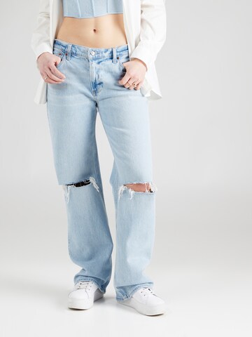 Abercrombie & Fitch Loosefit Jeans in Blauw: voorkant