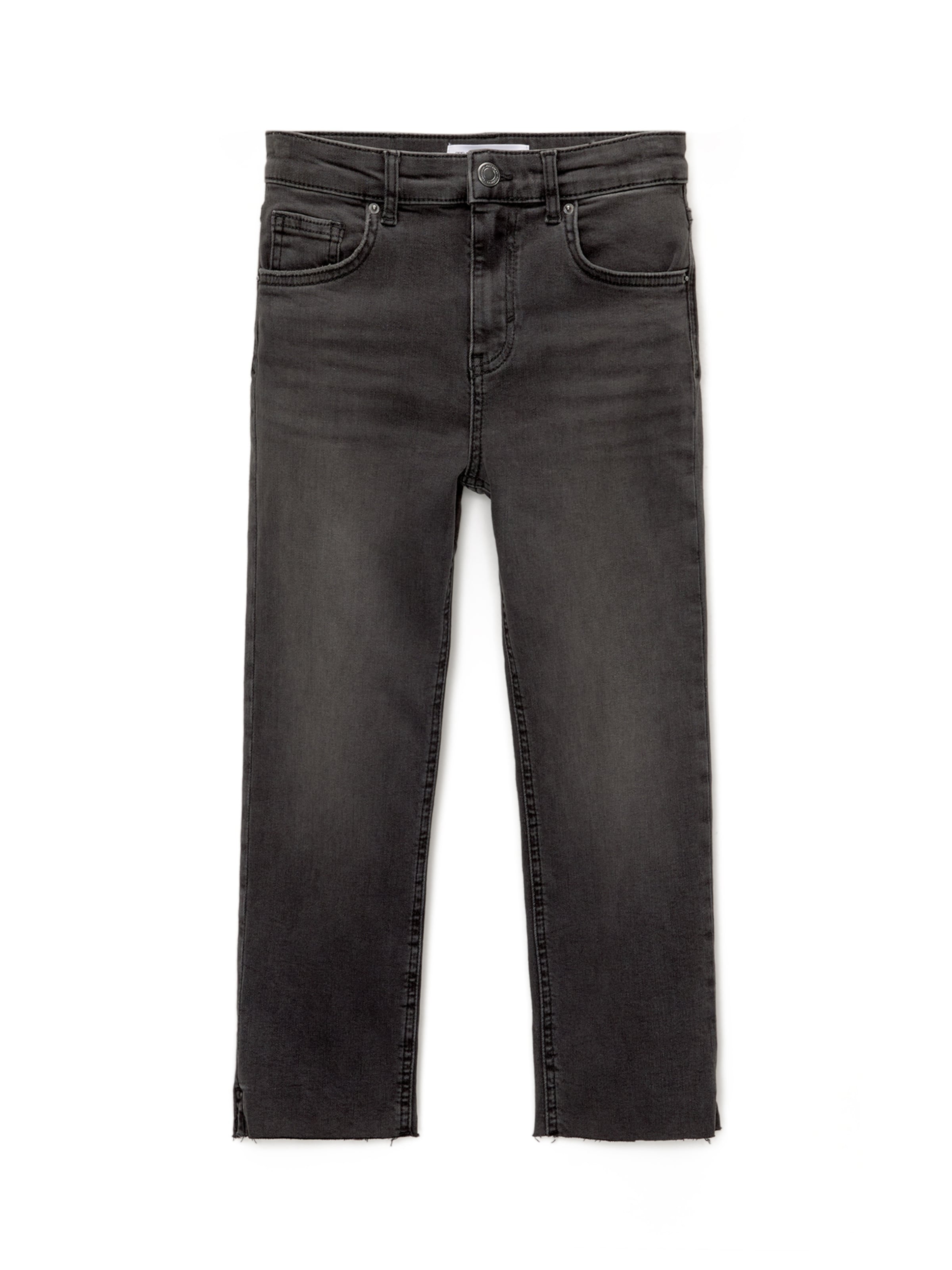 Pull&Bear Úzky strih Džínsy - Čierna: predná strana