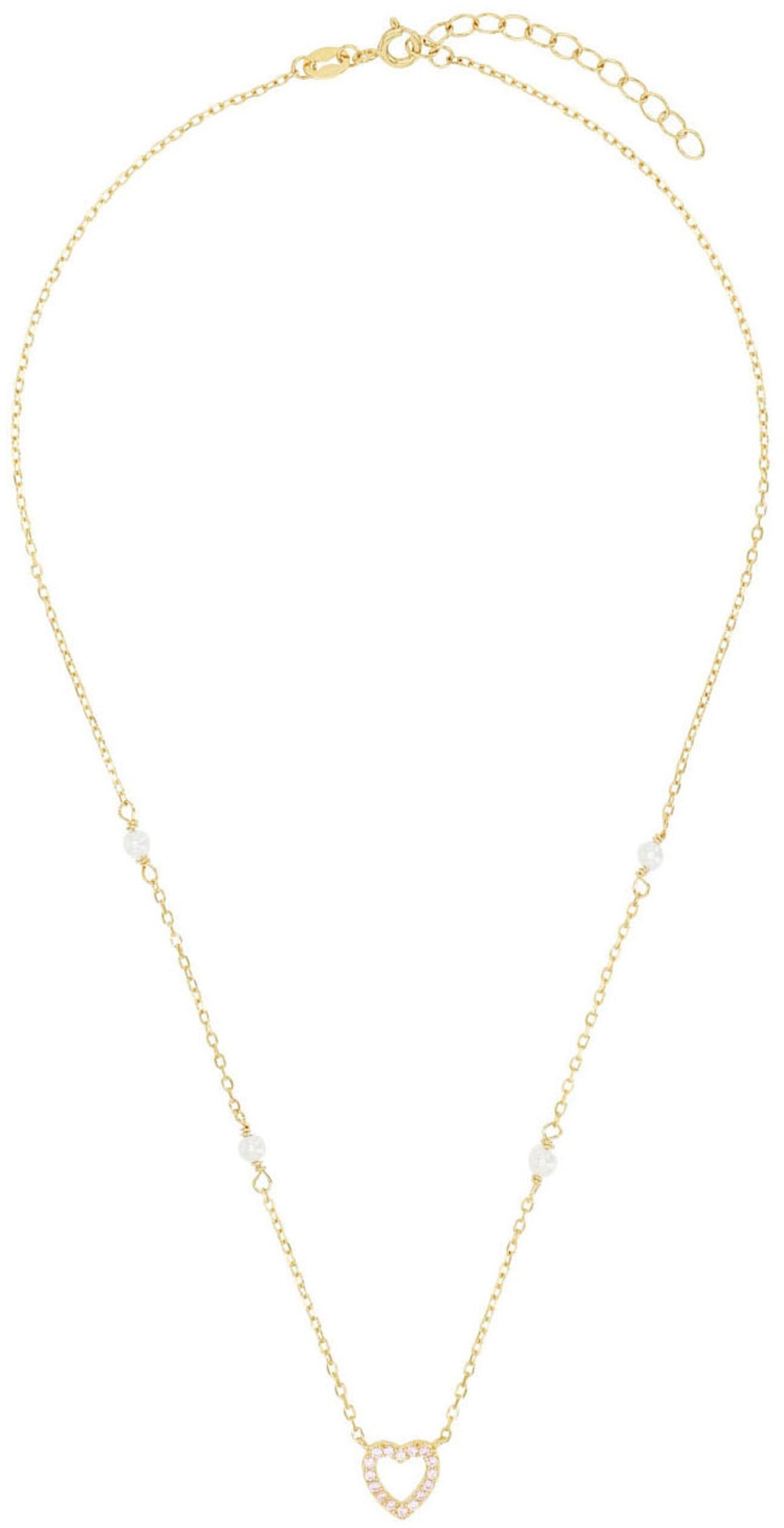 AMOR Kette in gold / transparent, Produktansicht