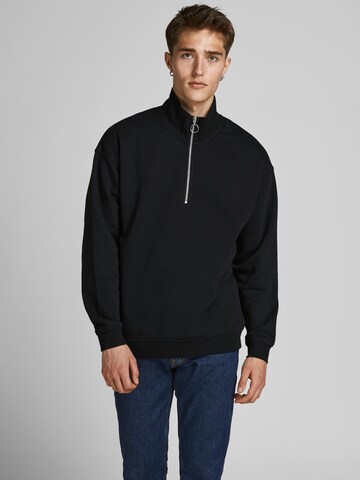 JACK & JONESSweater majica 'Brink' - crna boja: prednji dio