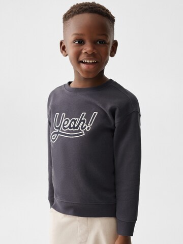 MANGO KIDS Sweatshirt 'Yeah' in Grey: front