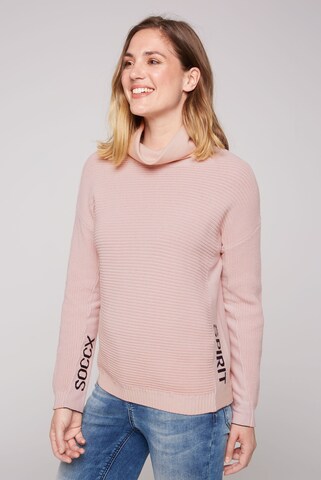 Pullover di Soccx in rosa: frontale