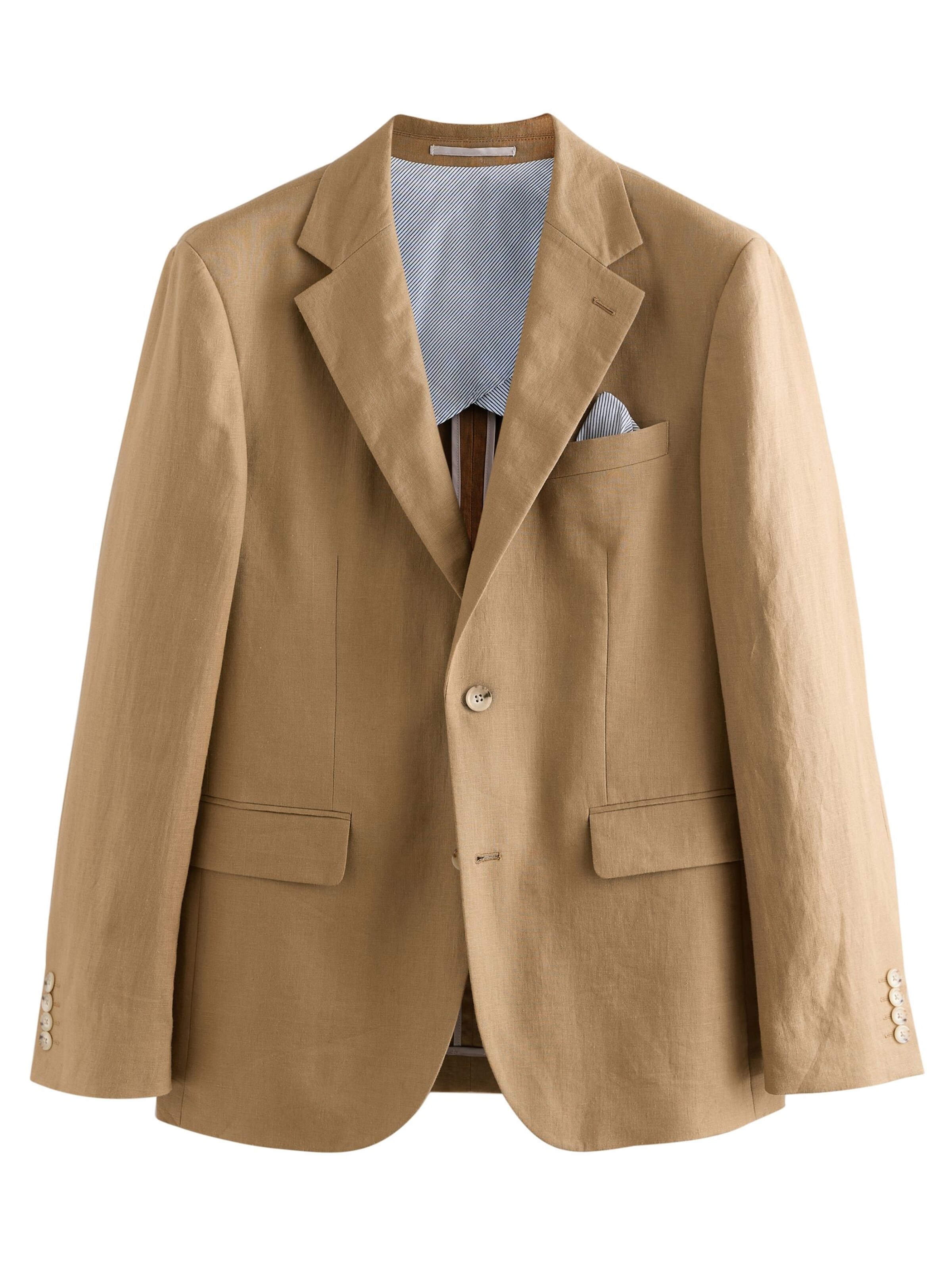 Next Slim fit Pintsak w kolorze beżowy: przód