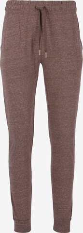 Athlecia Regular Workout Pants 'CHESTINE' in Brown: front