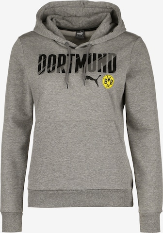 PUMA Athletic Sweatshirt 'Borussia Dortmund BVB' in Grey: front
