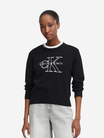 Calvin Klein Jeans Pullover 'LV047G322G' i sort: forside