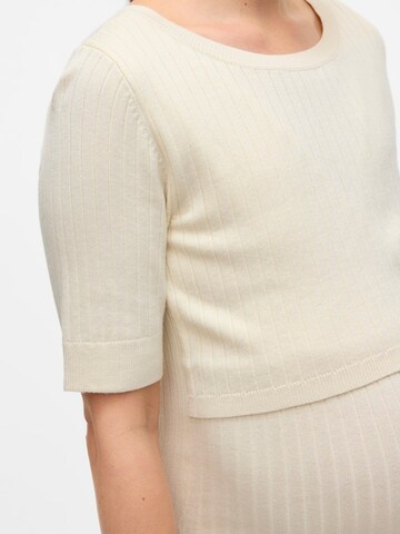 MAMALICIOUS Knit dress 'Newsiv June' in Beige