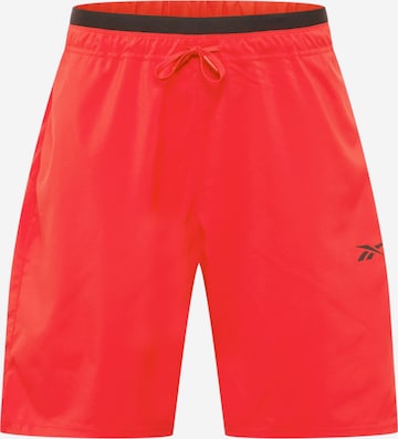Reebok Normální Sportovní kalhoty – červená: přední strana