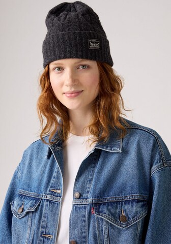 LEVI'S ® Mütze 'Holiday Cable' in Schwarz: Vorderseite