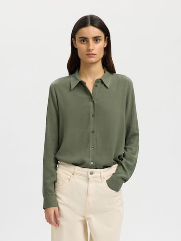 Chemisier 'Viva' SELECTED en vert : devant