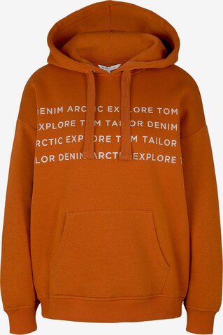 TOM TAILOR DENIM Sweatshirt in Orange: front