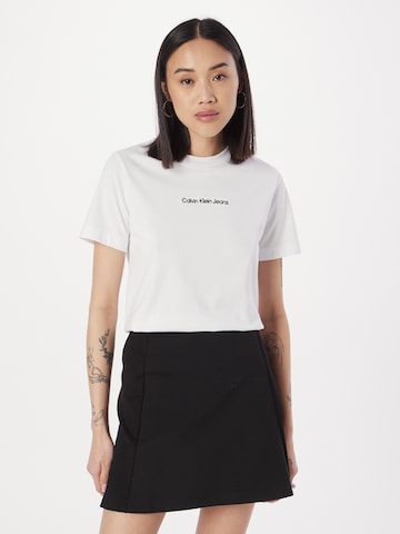 Maglietta 'INSTITUTIONAL' di Calvin Klein Jeans in bianco: frontale
