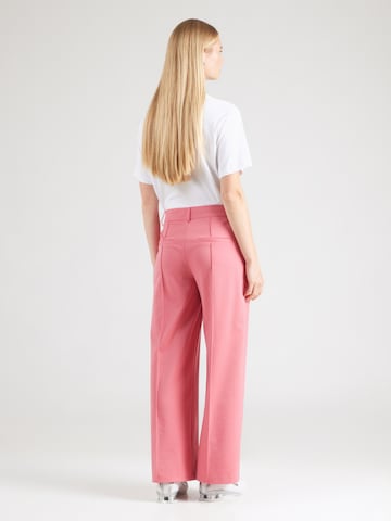 Wide leg Pantaloni cu dungă 'IHKate' de la ICHI pe roz