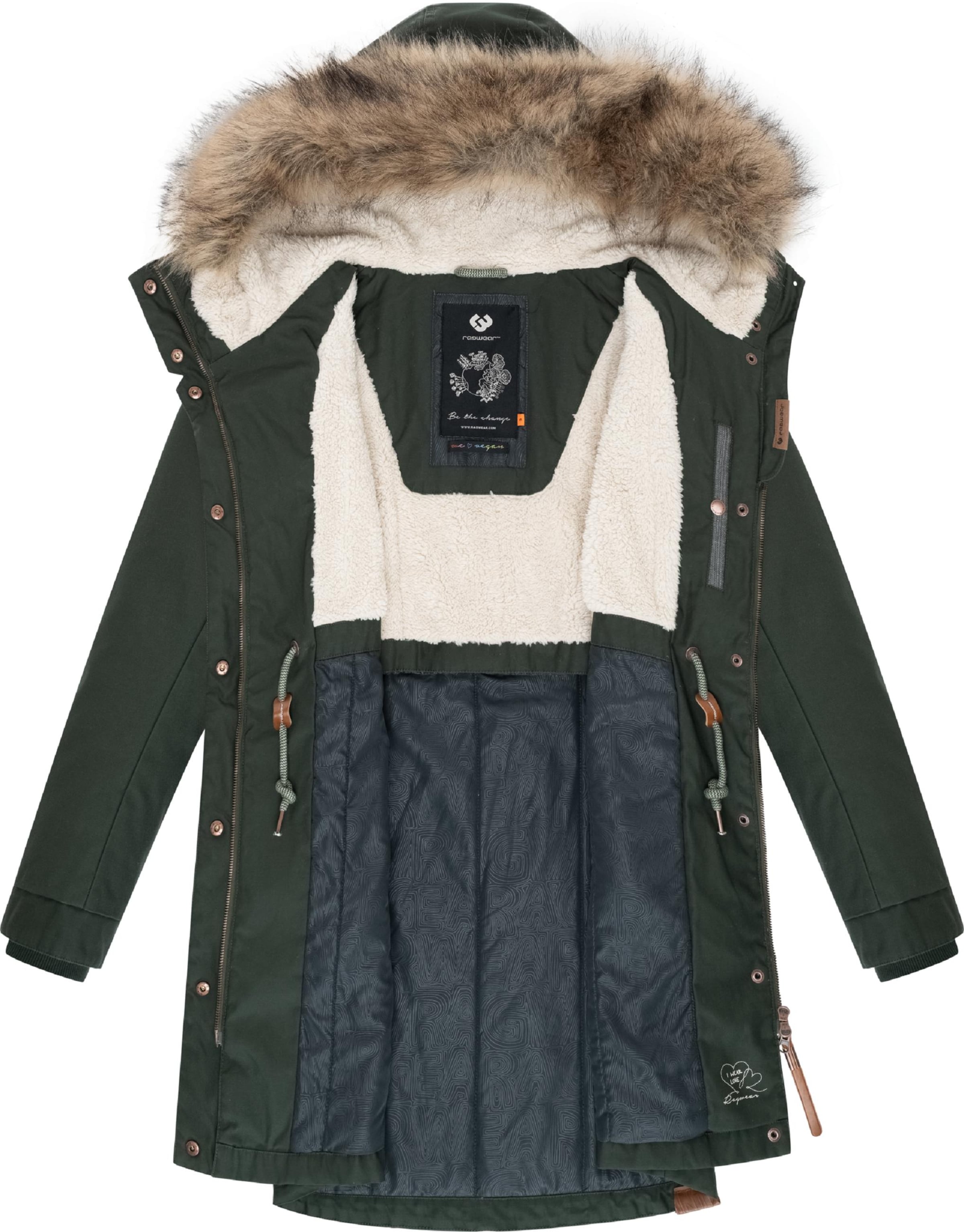Parka d’hiver 'Tawny' Ragwear en vert