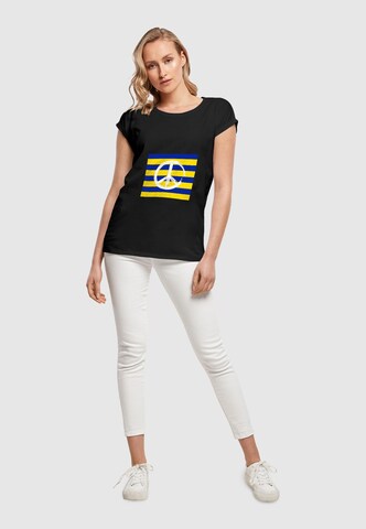 Merchcode Shirt 'Ladies Peace - Stripe Peace' in Schwarz