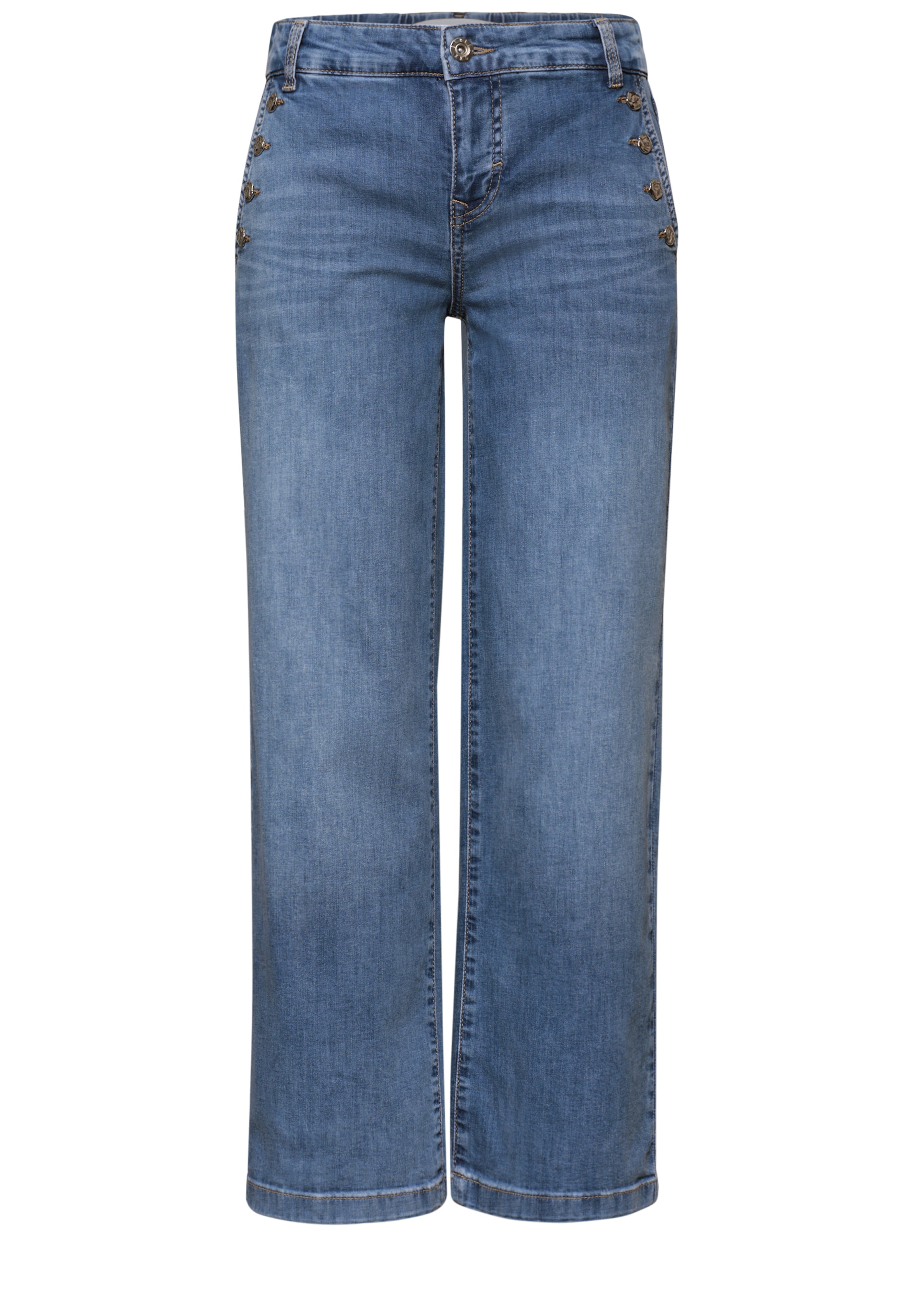 STREET ONE Loosefit Jeans in Blau: Vorderseite