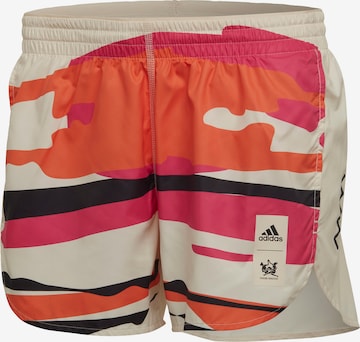 ADIDAS SPORTSWEAR - Regular Calças de desporto 'Thebe Magugu Run Fast' em bege: frente