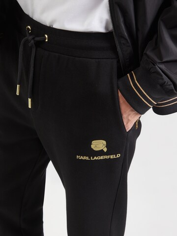 Karl Lagerfeld Tapered Παντελόνι σε μαύρο