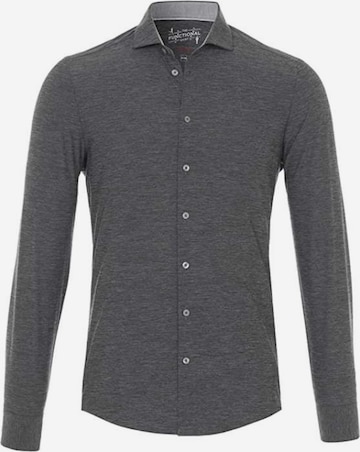 Hatico Slim fit Button Up Shirt in Grey: front