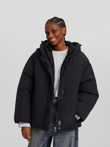 Veste d’hiver Bershka en noir : devant