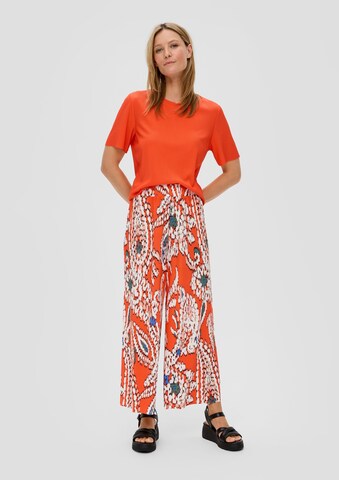 s.Oliver Wide Leg Hose in Orange