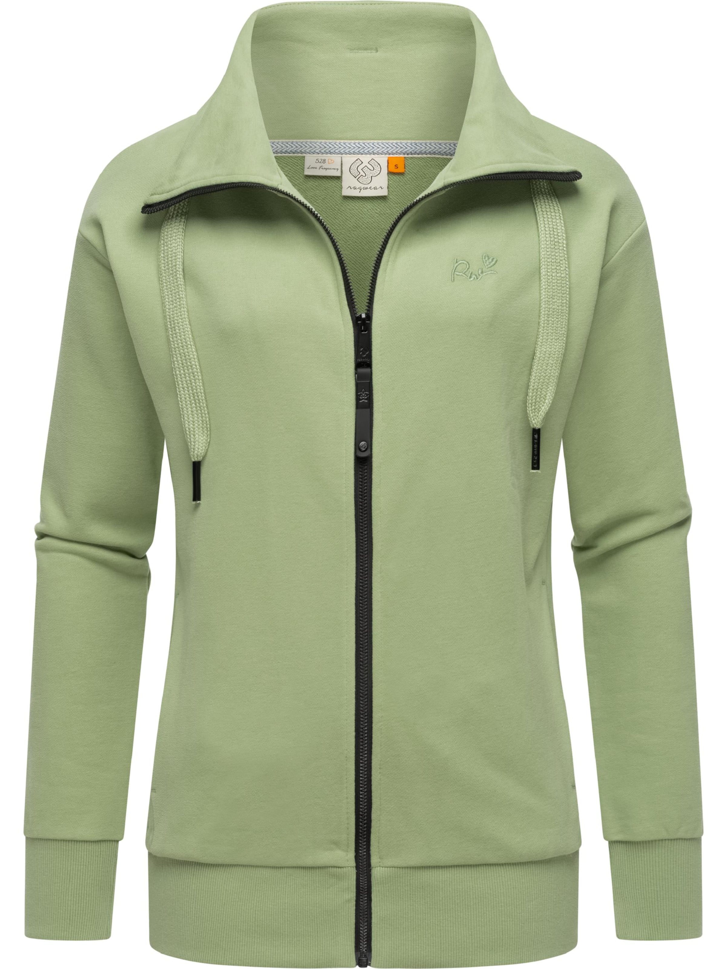 Ragwear Zip-Up Hoodie 'Shocky' in Green: front