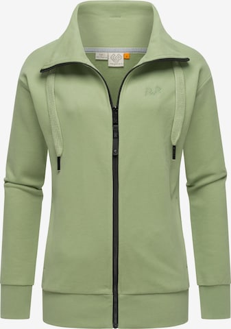 Ragwear Zip-Up Hoodie 'Shocky' in Green: front