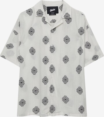 Pull&Bear Comfort fit Bluzka w kolorze biały: przód