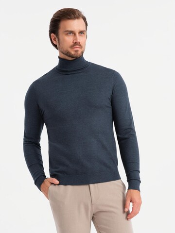 Pull-over 'OM-SWTN-0127' Ombre en bleu : devant