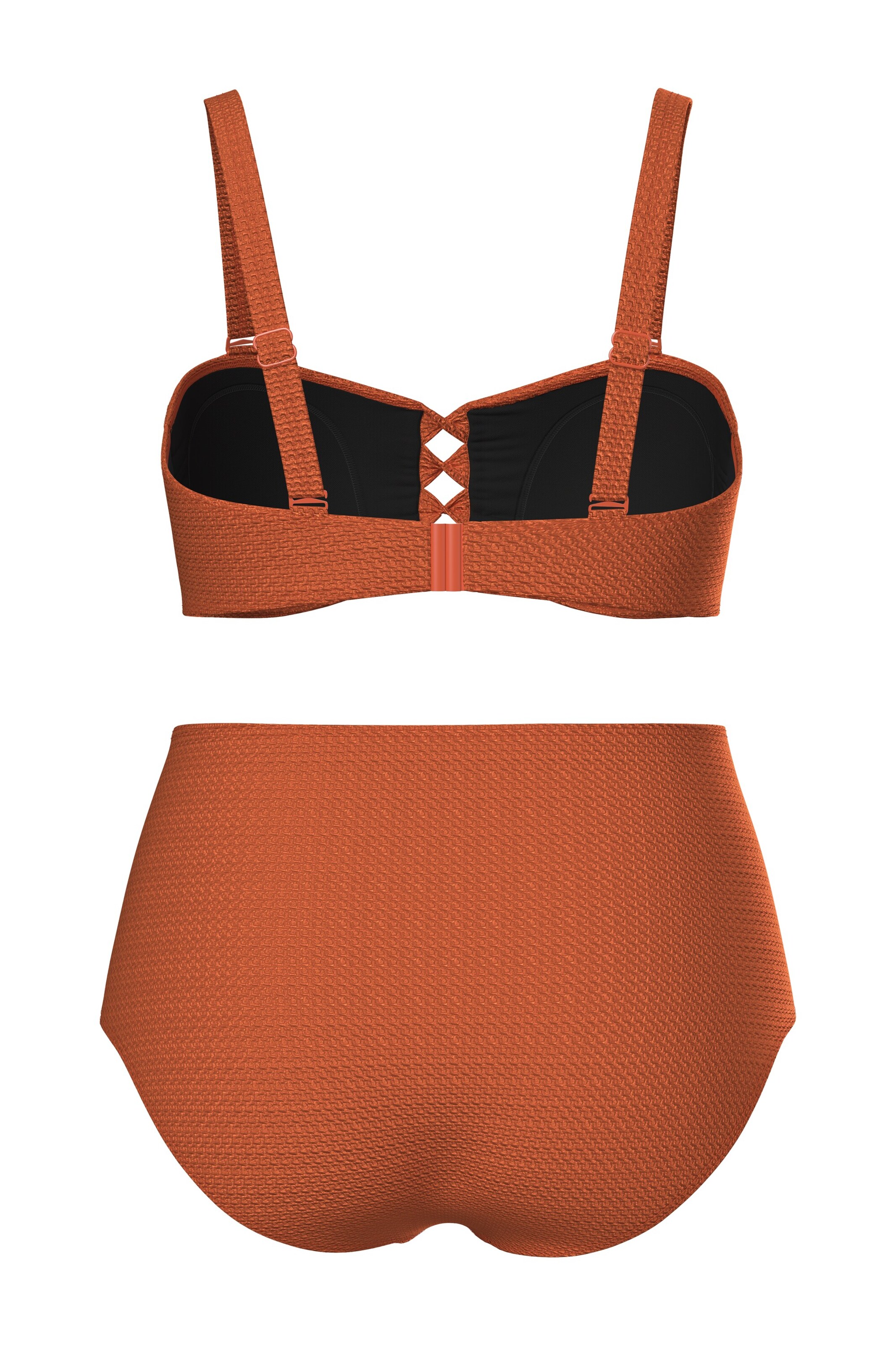 Ulla Popken Bustier Bikini in Orange