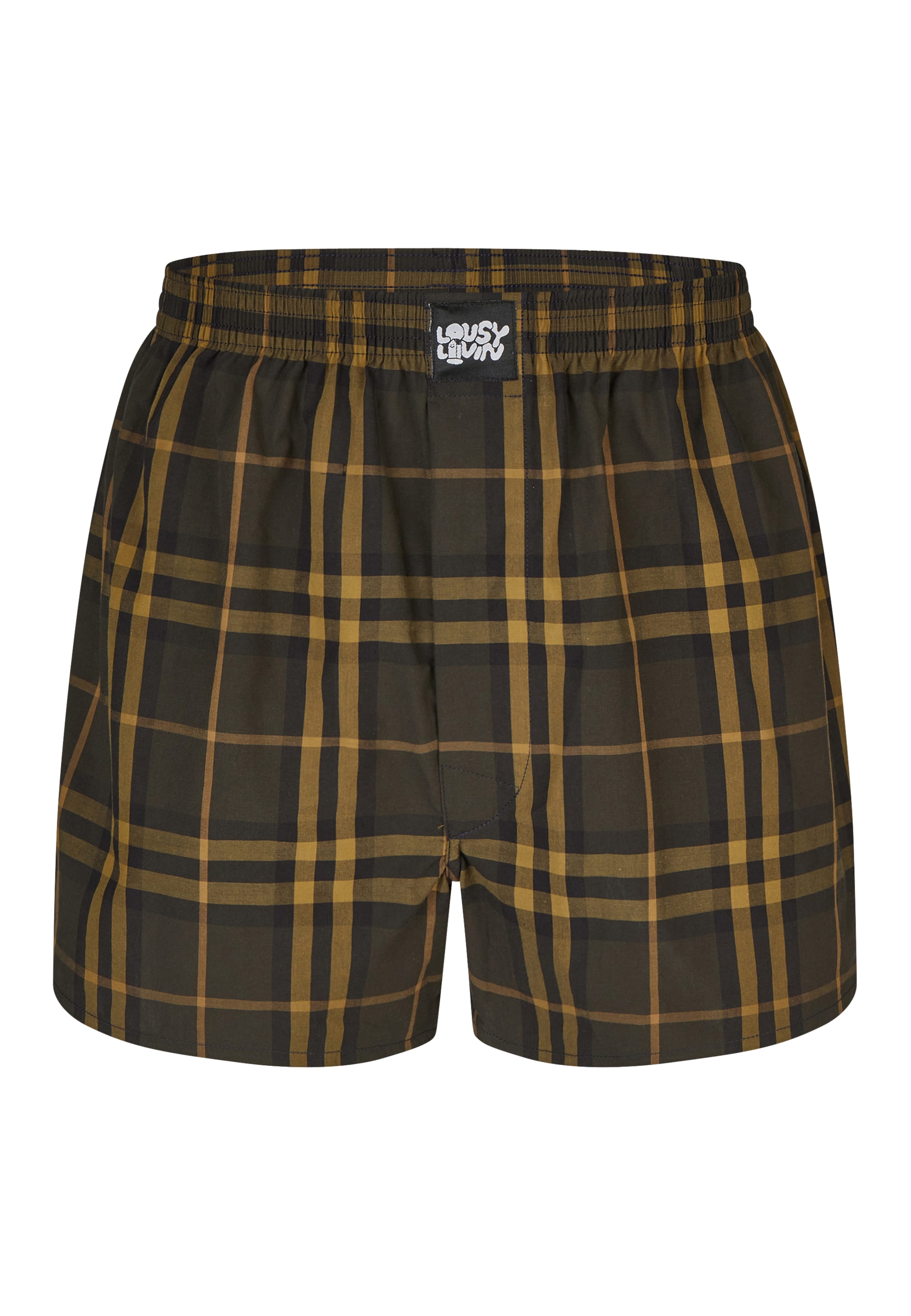 Lousy Livin Boxer shorts 'Check' in Brown