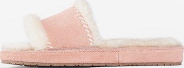 Pantoufle ' Loni' Minnetonka en rose : devant
