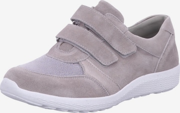 WALDLÄUFER Låg sneaker 'Schnürschuh Damen 815M30-302 201 Echtleder in grau' i grå: framsida