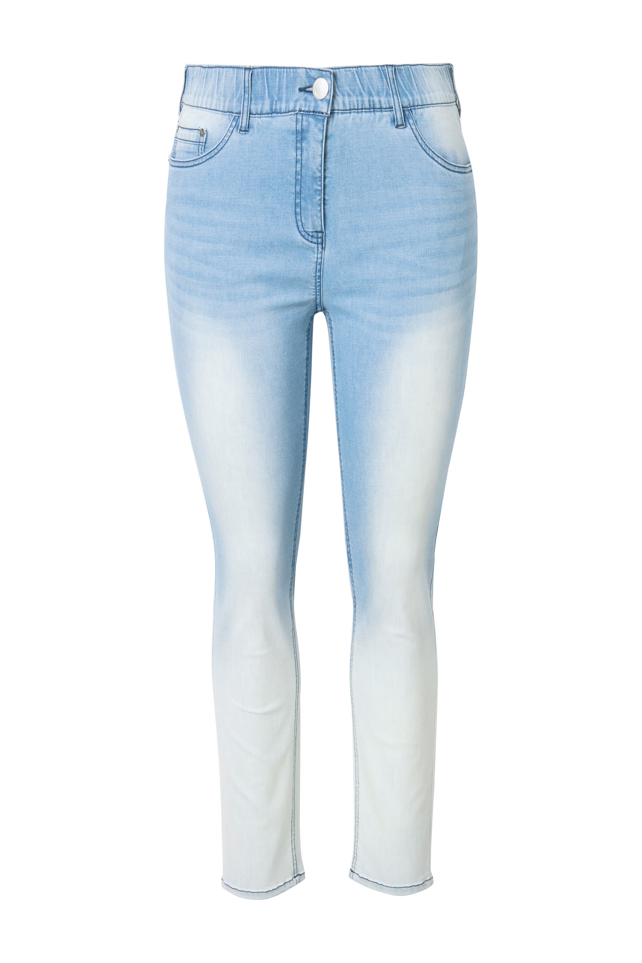 Ulla Popken Skinny Jeans in Blauw: voorkant