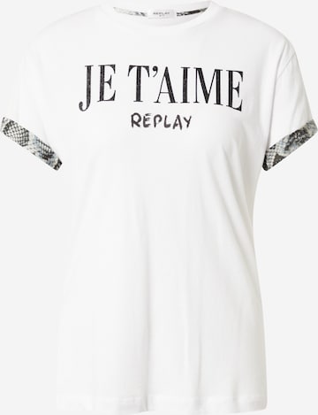 REPLAY T-Shirt in White: front