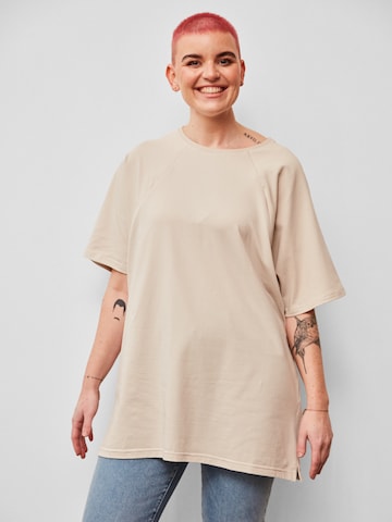 dayê rose Oversizeshirt 'Heather'‌‌‌‌‌‌‌‌‌‌ in Beige