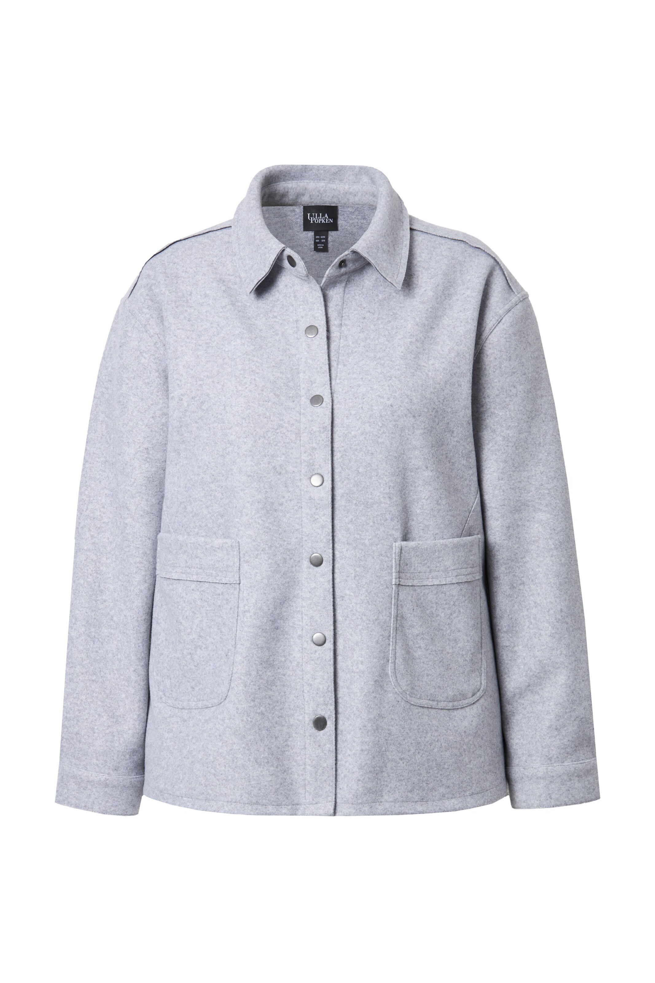 Ulla Popken Between-Season Jacket in Grey: front