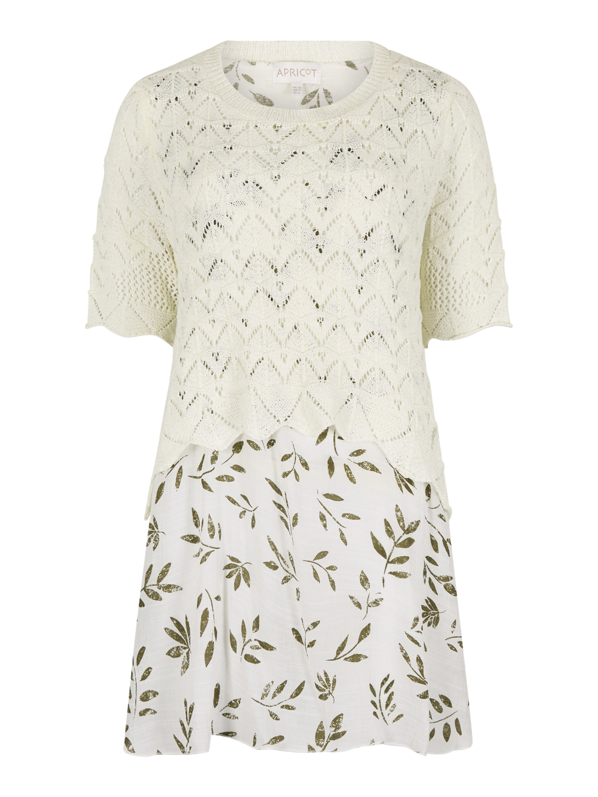 Apricot Tunic ' ' in White: front