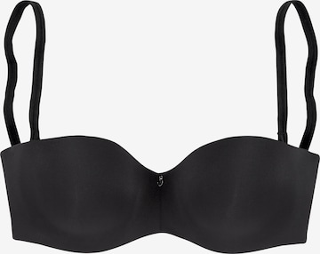 LASCANA Balconette Bra in Black: front