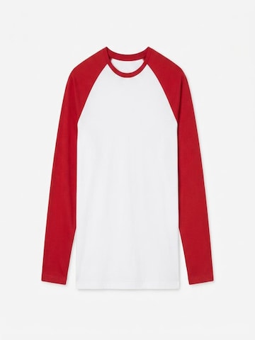 Vanilla Shirt '2-Pack Heren Baseballshirt Lange Mouwen – Wit/Zilvergrijs – Casual Raglan – Maat M' in Rood