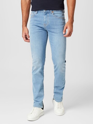 BOSS Orange Slimfit Jeans in Blauw: voorkant