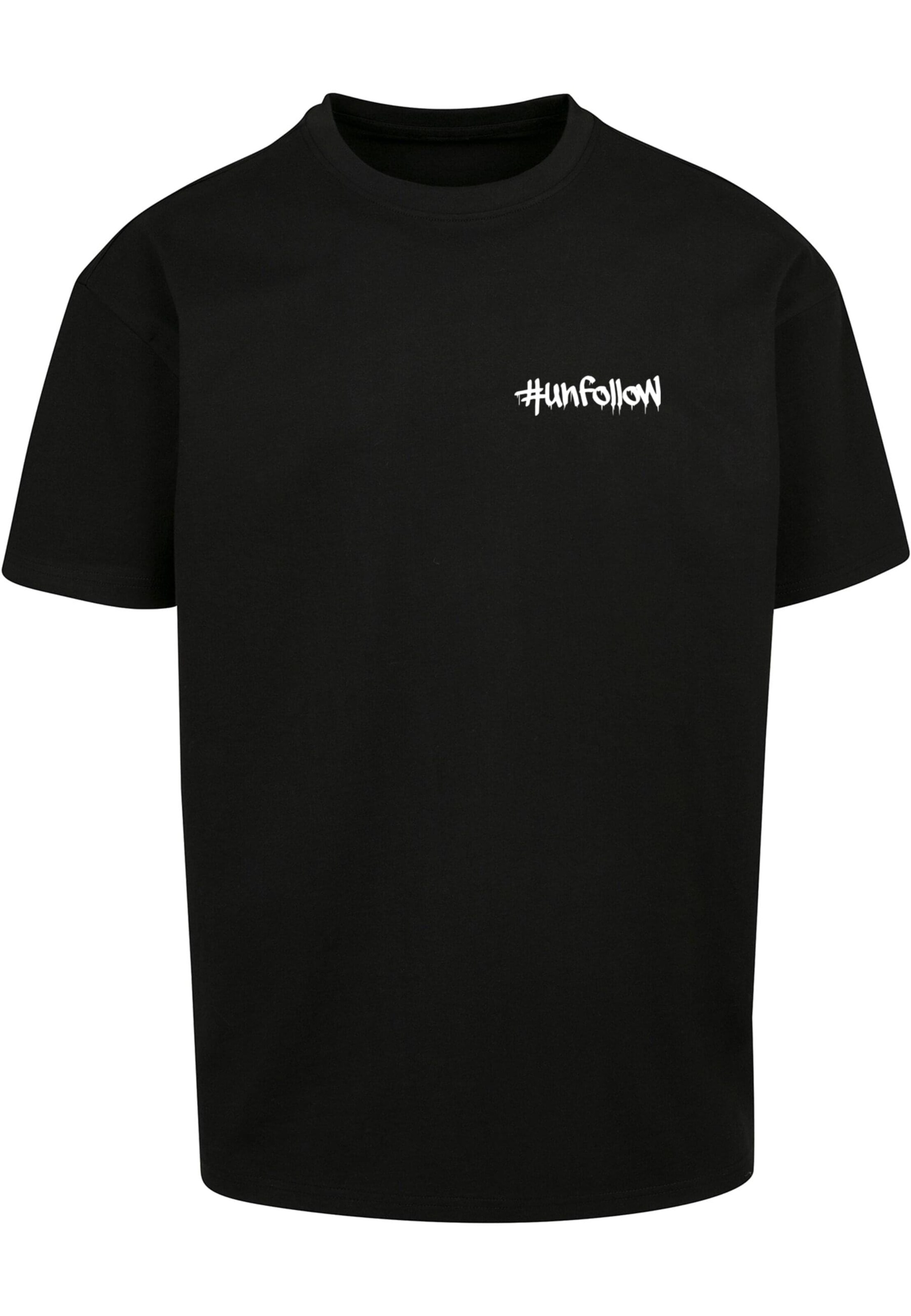 Merchcode Shirt 'Unfollow' in Black: front
