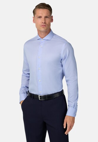 Regular fit Camicia di Boggi Milano in blu: frontale