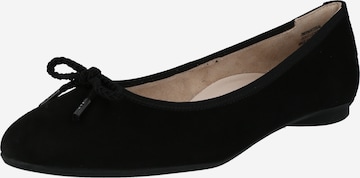 Paul Green Ballet Flats in Black: front