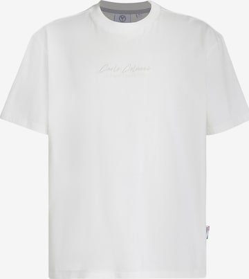 T-Shirt Carlo Colucci en blanc : devant
